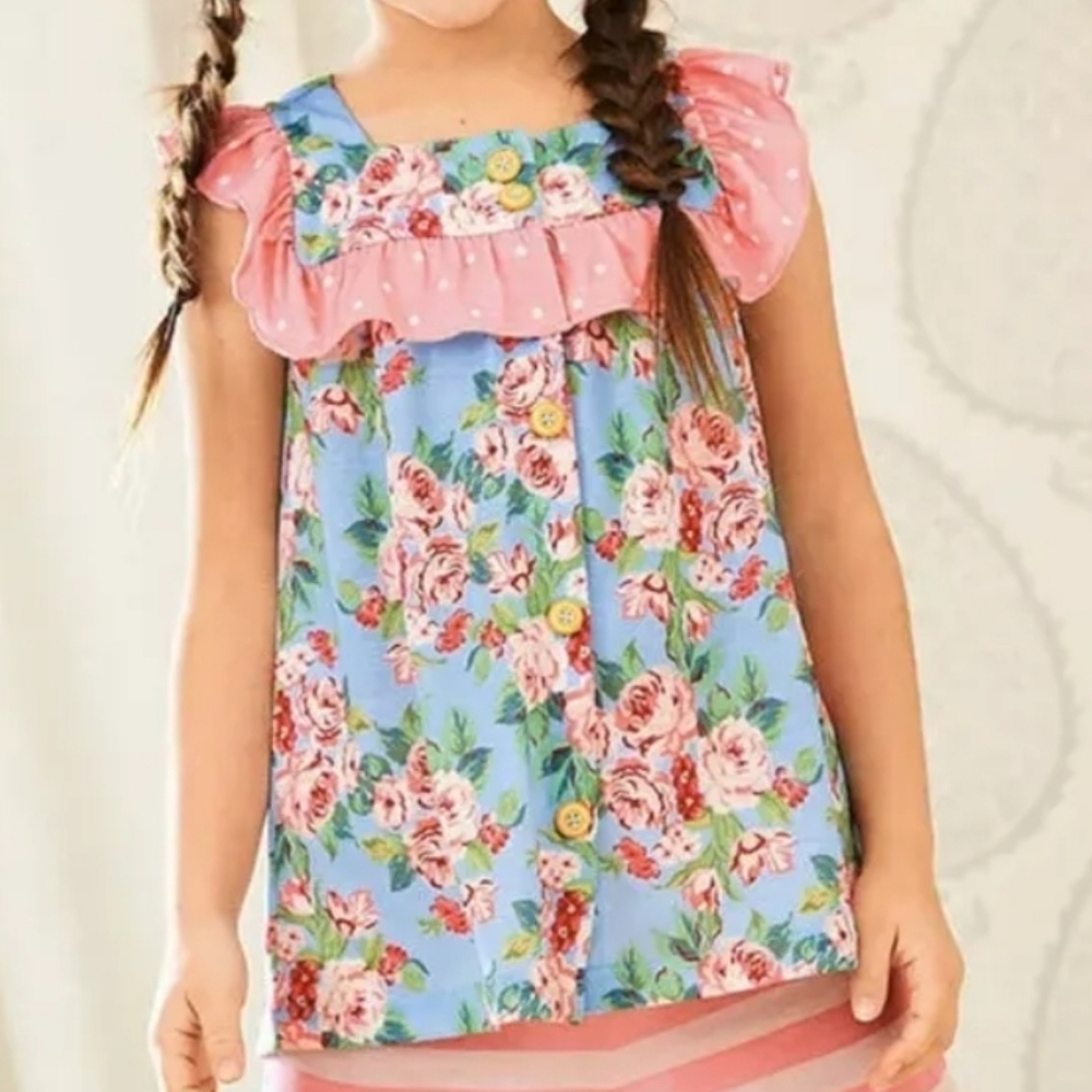 Matilda Jane Floral Ruffle PJ Top